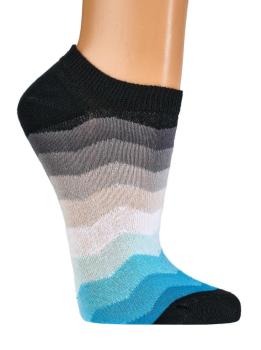 6 Paar TippTexx 24 Damen Sneakersocken Regenbogen